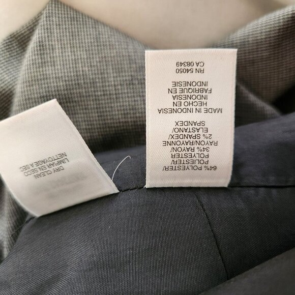 Jones New York Jones Wear‎ Cropped Blazer 16 Micro Check Black Gray Stretch - Picture 11 of 11